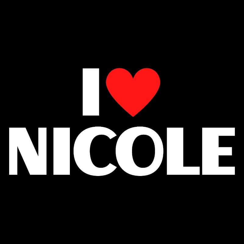 J'adore Nicole Red Heart Romantic Name Fan