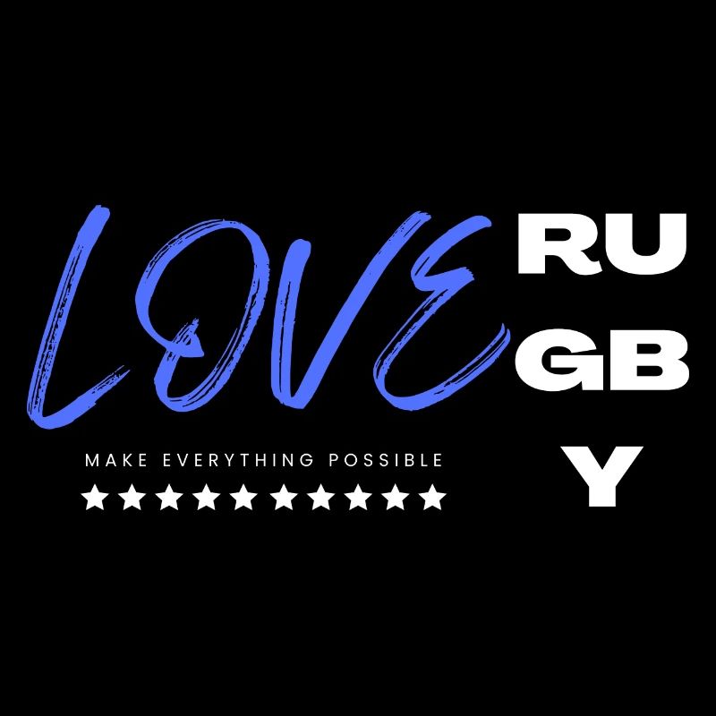 Love rugby blue