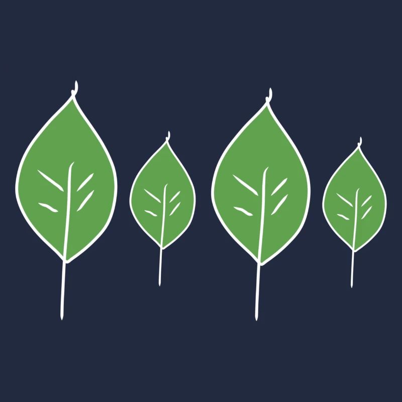 Four leaves leaf plant symbol