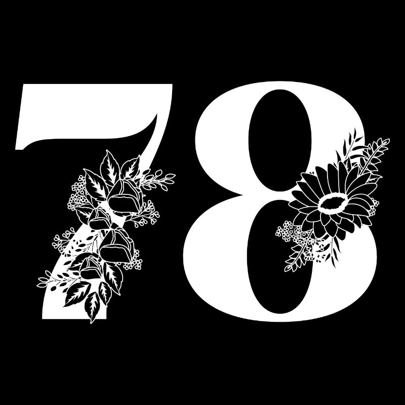 Nummer 78 Schwarze Blumen - 78. Blumengeburtstag