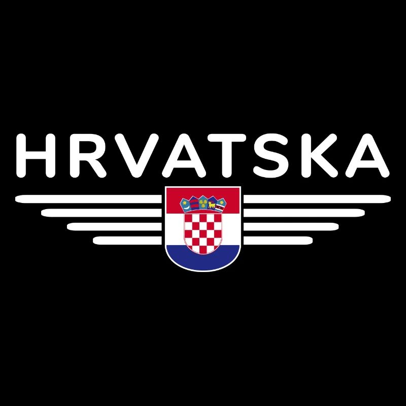 J’aime la Croatie, T-shirt design de style élégance
