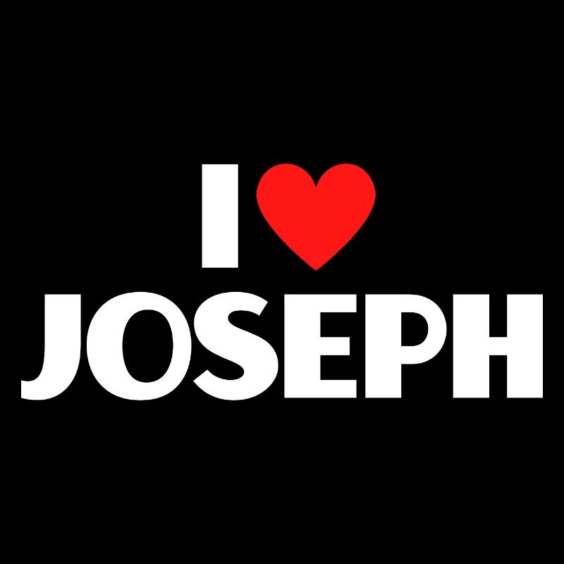 I love Joseph Red Heart Romantic Name Fan