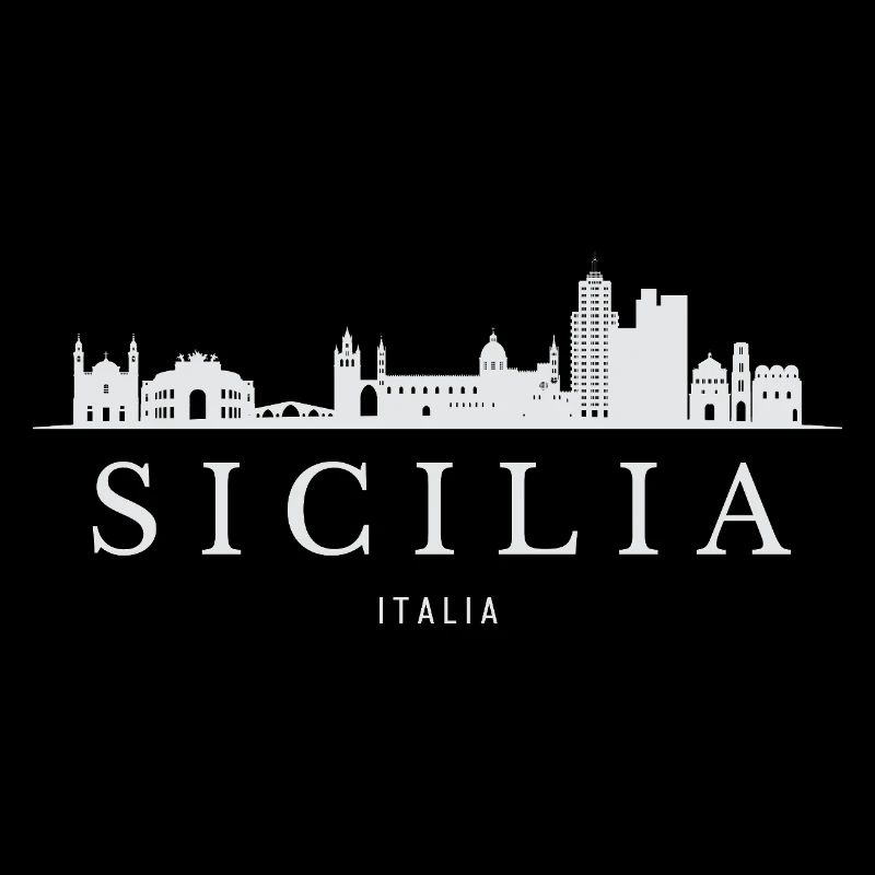 La silhouette de la Sicile, Italie de la Sicile