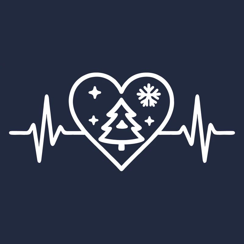 Christmas Winter Heart Tree
