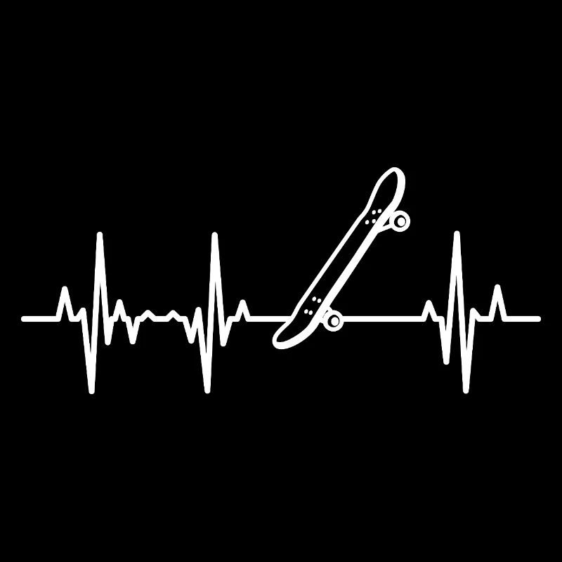 Skateboard ECG Heart Line