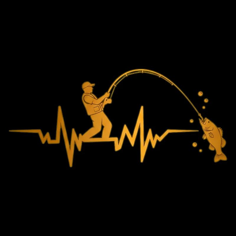 ECG de battement cardiaque de pêcheur Pouls de pêche