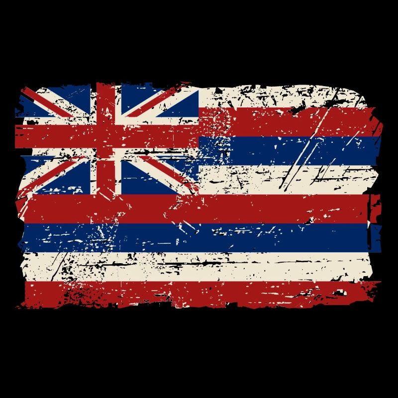 Hawaii Flag - Vintage Look