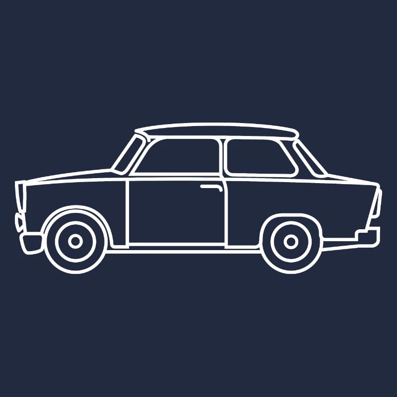 Trabi Symbol DDR Ost Oldtimer Contours Icône