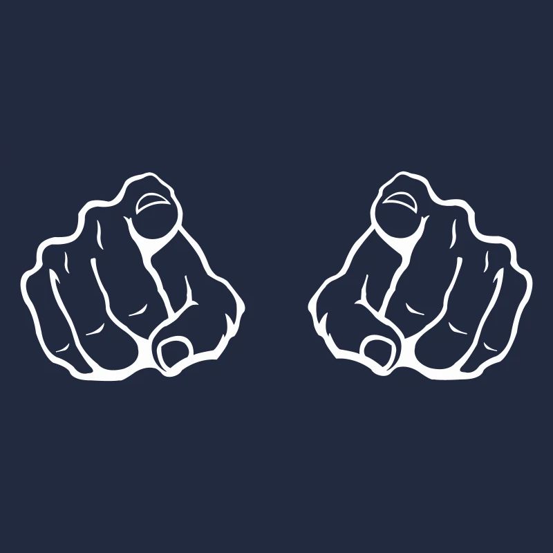 Two index fingers eye-catcher