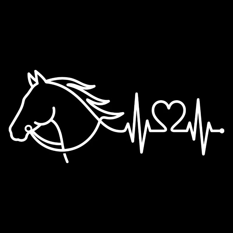 Cadeau ECG pour cavalier à cheval et battement de cœur