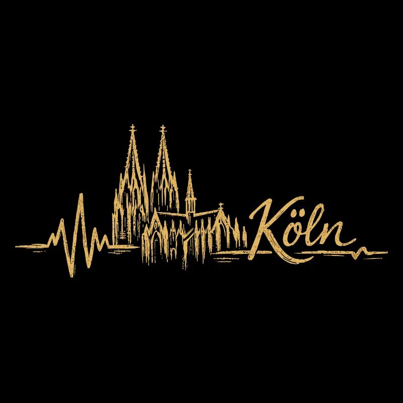 Cologne Skyline Heartbeat Cathédrale de Cologne J’adore Cologne