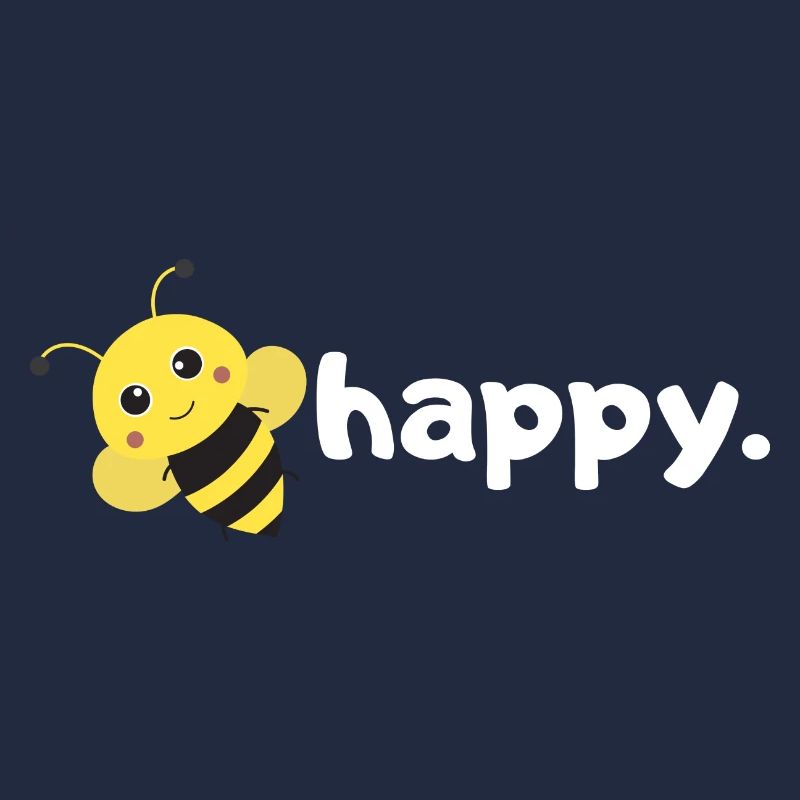 Abeille heureuse. Sois heureux. |conception d’abeille de jeu de mots drôle|