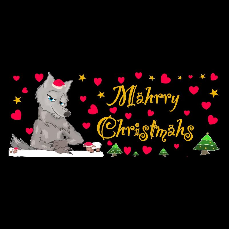 Emblématique Wolf Christmas, MÄHrry Christmähs Stern