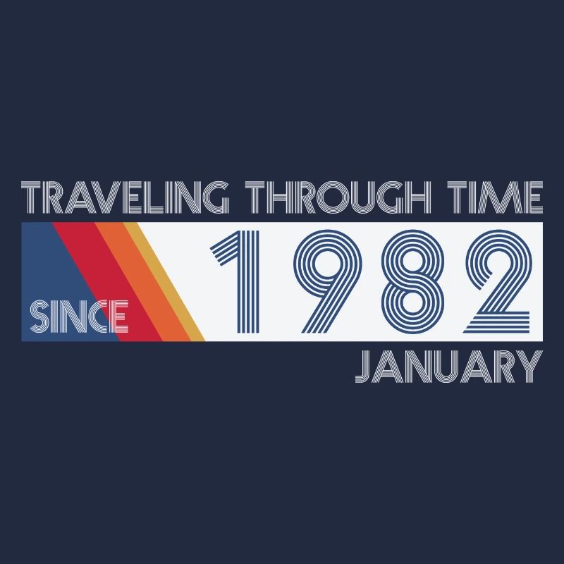 Funny Zeitreise Geburtstags Design January 1982