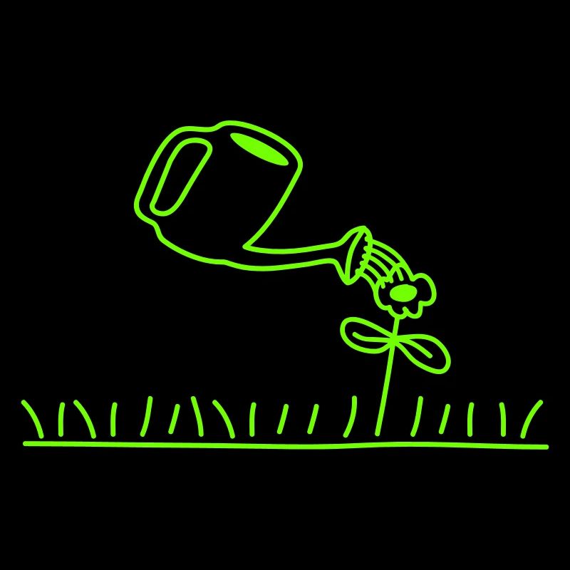 Hübsche Blume Gießen Wasser Gießkanne Rasen Wiese