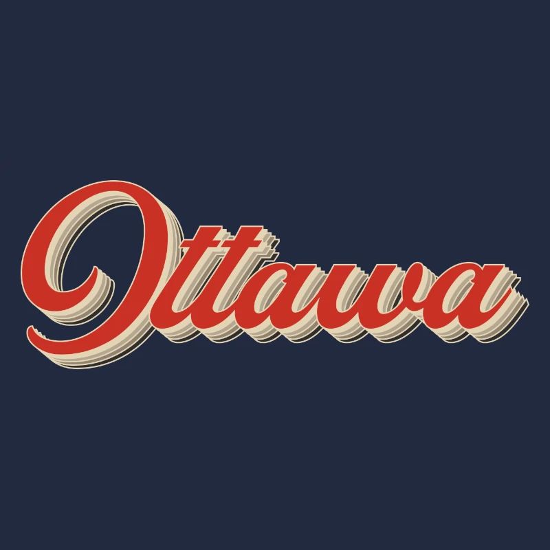 Calgary Kanada Schriftzug – Retro Typografie