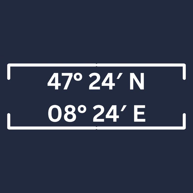 Coordinates Dietikon Zurich Minimalist