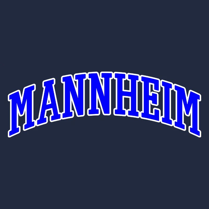 Lettrage Mannheim Bleu Blanc