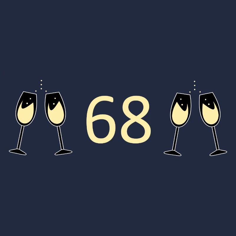 68e anniversaire 68 ans Jubilé 68 Numéro 68