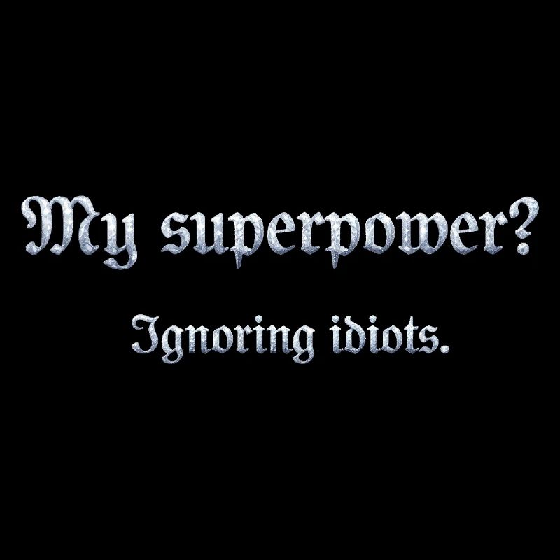 Humorvoller Superpower-Satz mit Witz