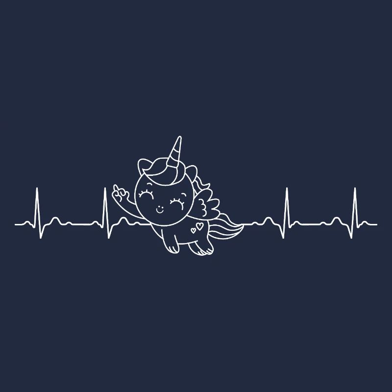 Herzschlag Einhorn Design