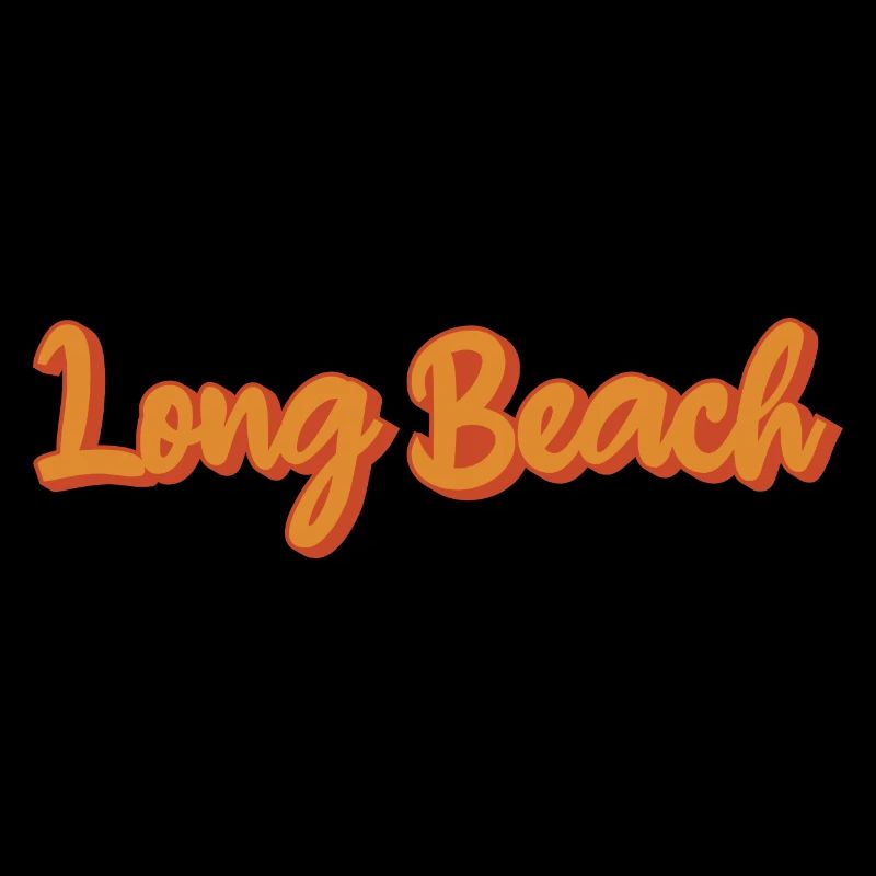 Police rétro de Long Beach en orange