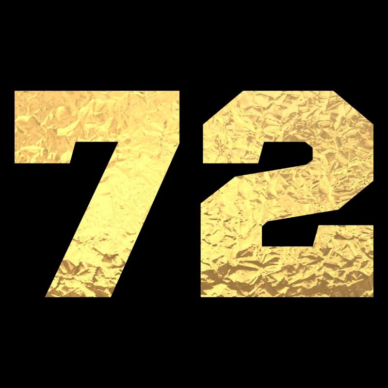 72 Gold Glitter - 72 Geburtstag