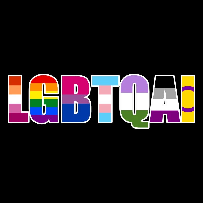 LGBTQIA Regenbogen Typografie