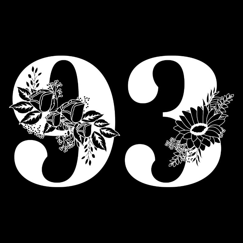 Nummer 93 Schwarze Blumen - 93. Blumengeburtstag