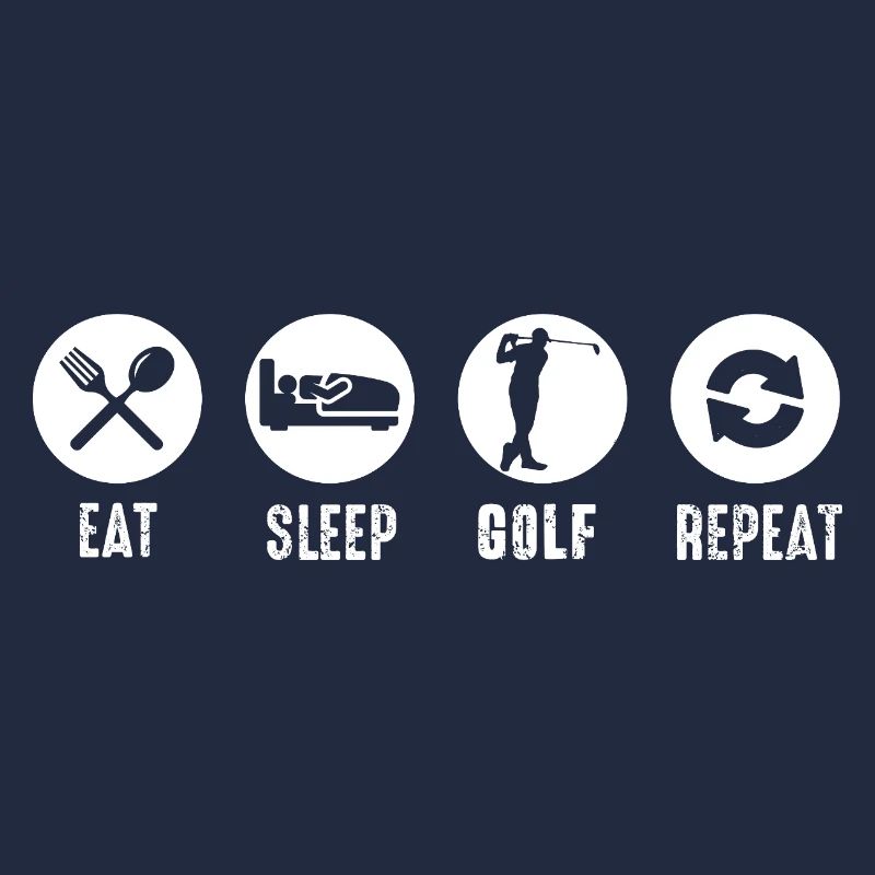 Manger, dormir, golfer, répéter la routine quotidienne pour les joueurs