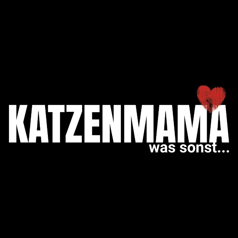 Katzenmama Herzlogo Vintage
