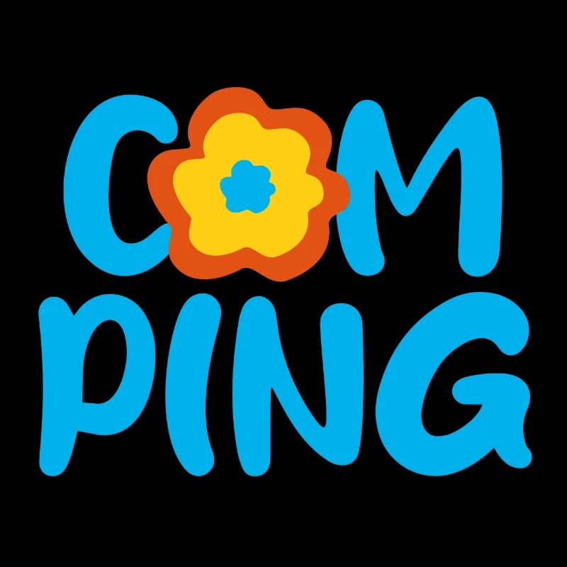 Camping Blume Comic Fan Camper Urlaub Outdoor