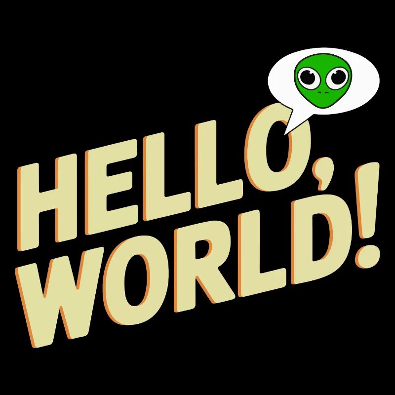 Alien ludique Hello World Design
