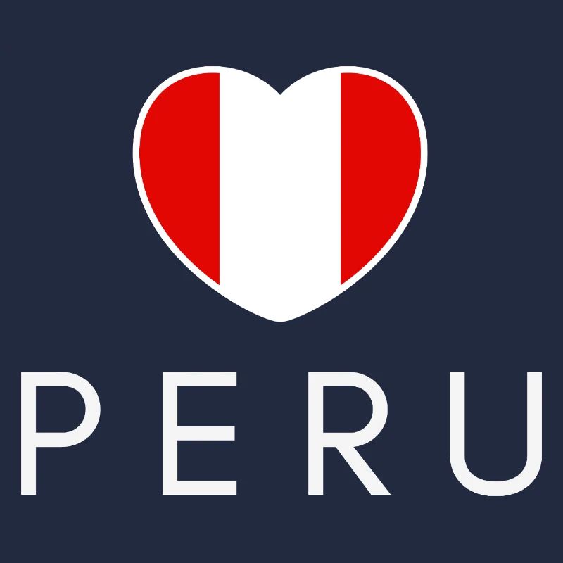 Heart with Peru flag, Peruvian pride
