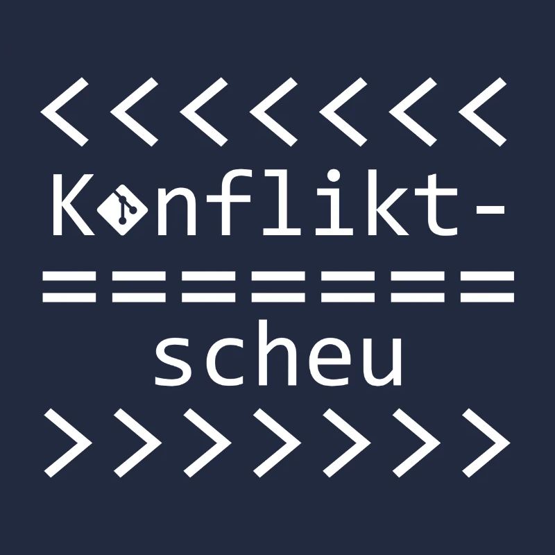 Konfliktscheu Git Nerd Shirt