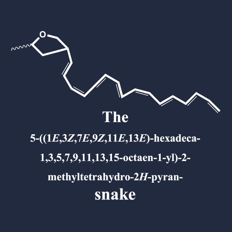 Serpent - Nerd IUPAC Nomenclature - Chimie - blanc