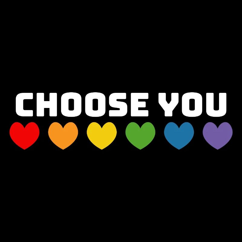 Regenbogenherzchen choose you weiss