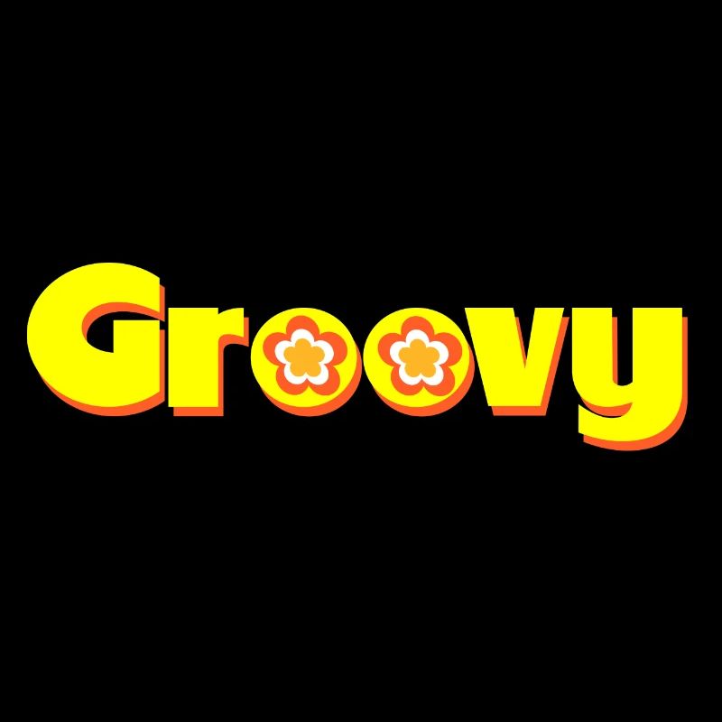Groovy des années 70 fleur fleur