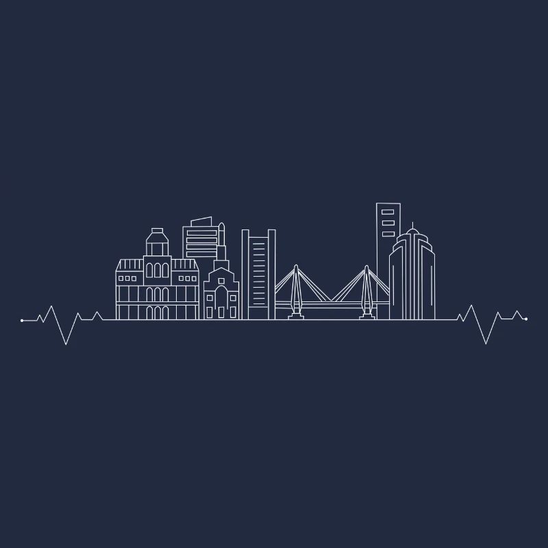 Urbane Skyline Linie Kunst