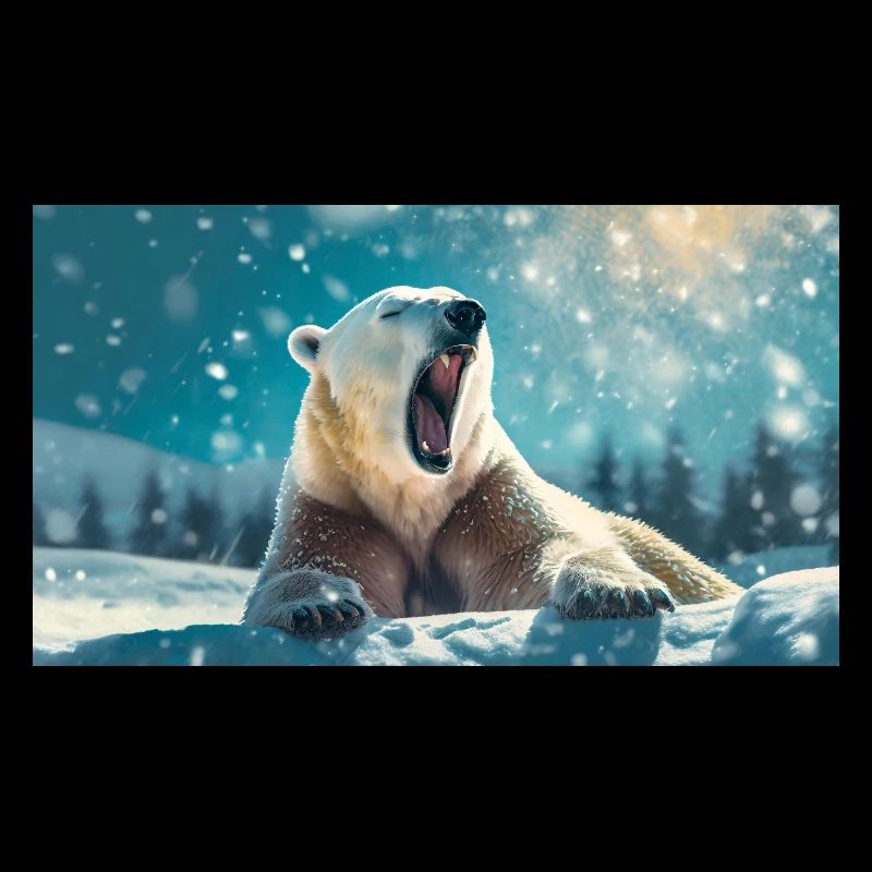 Niedliche Tiere chillen – Eisbär