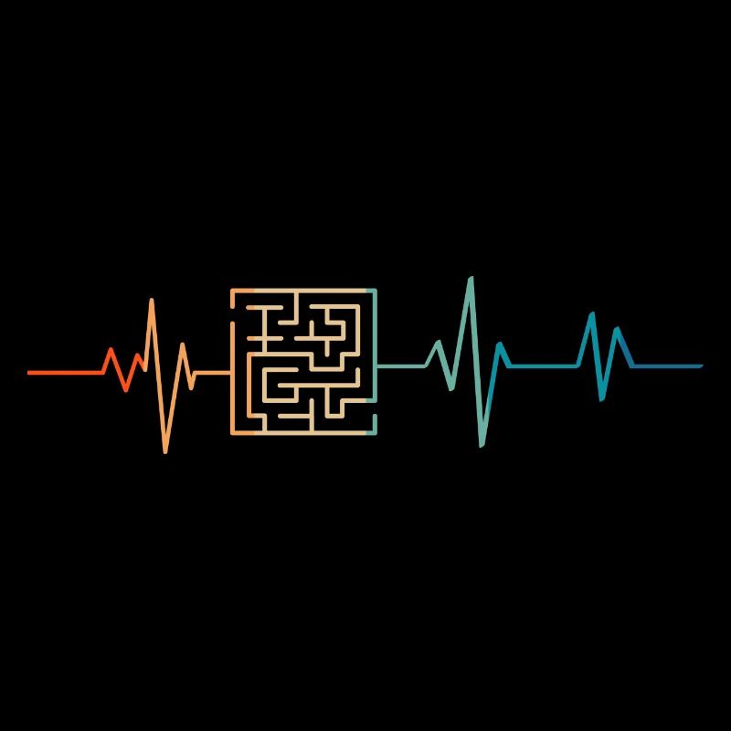 Battement de coeur rétro labyrinthe