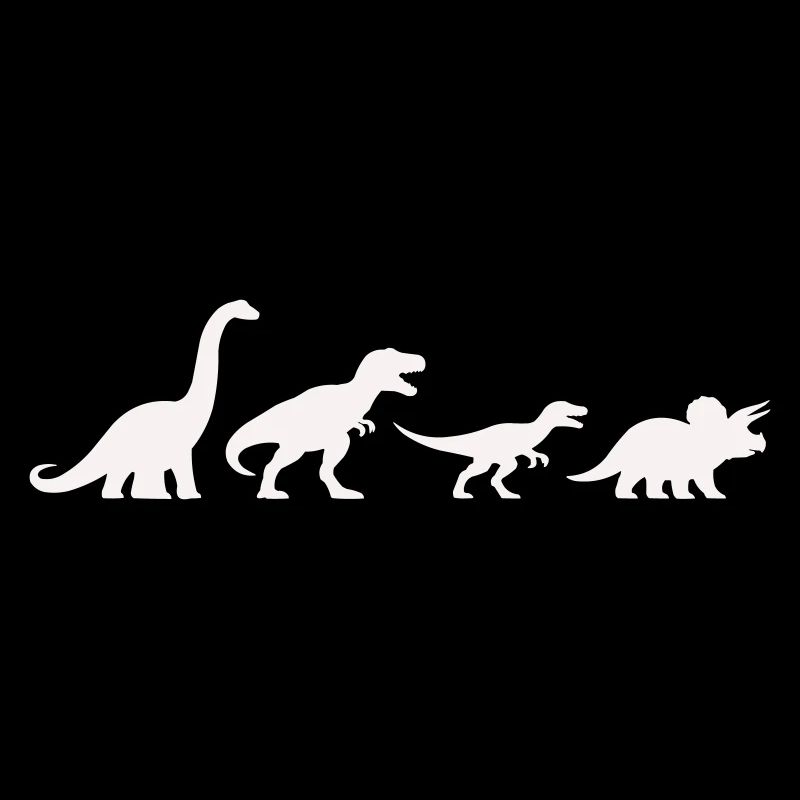 Dino-Silhouetten im Retro-Style