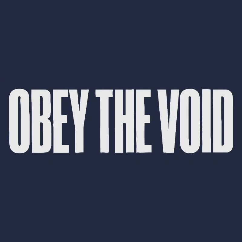 Obéir au vide Art typographique audacieux
