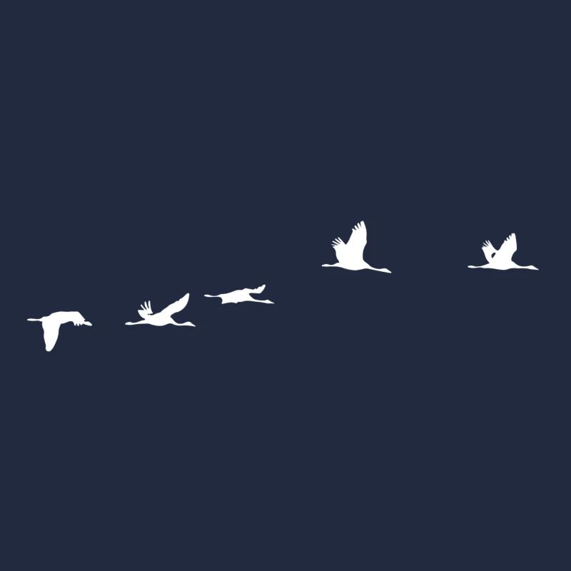 Oiseaux migrateurs blanc grue