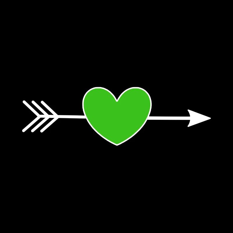 grünes Herz Pfeil Herzen Geschenk Valentinstag