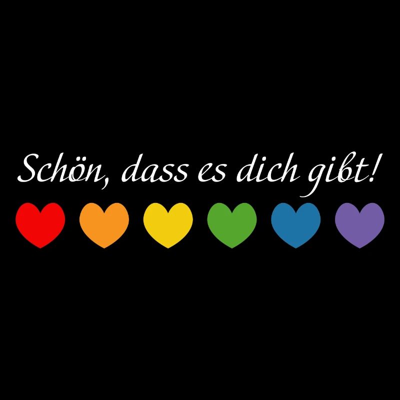 Regenbogenherzchen schoen dass es dich gibt white