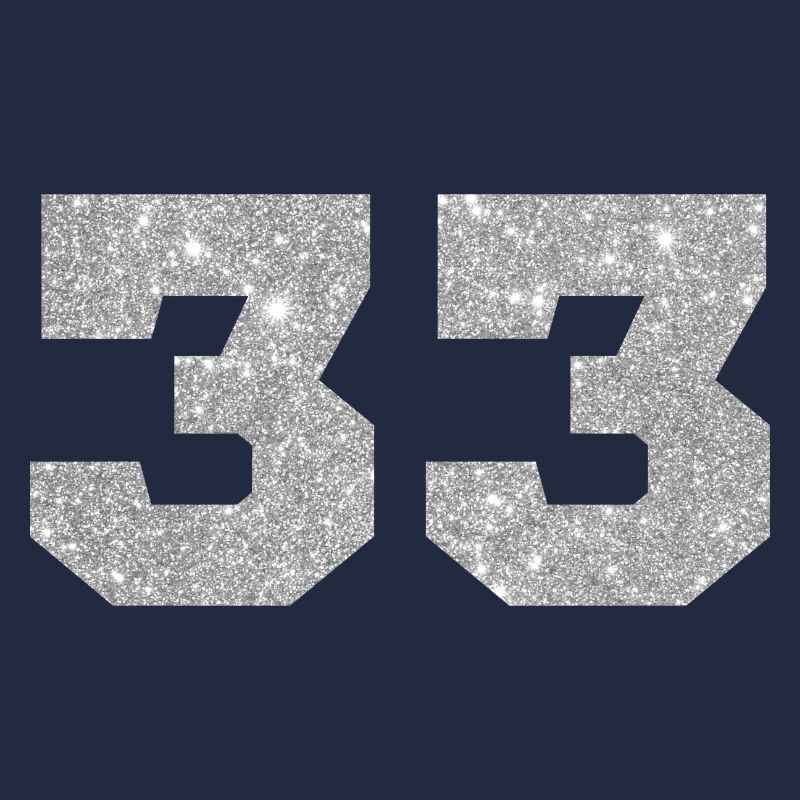 Nummer 33 Silberglitter - 33. Jubiläum