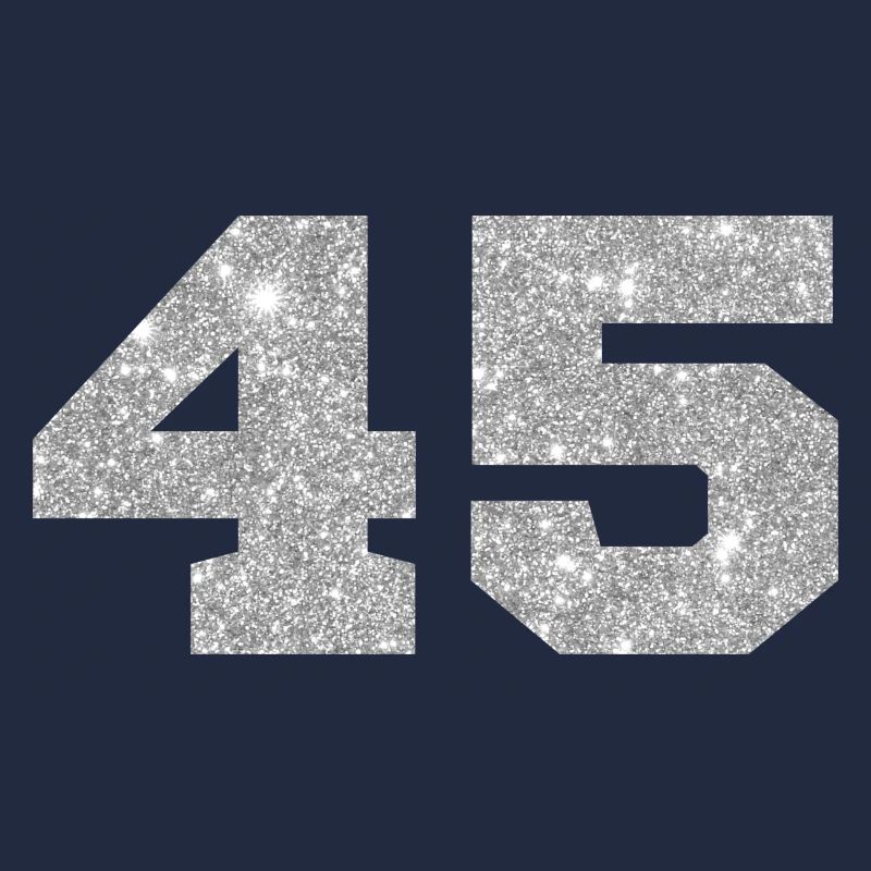 Nummer 45 Silberner Glitzer - 45-jähriges Jubiläum