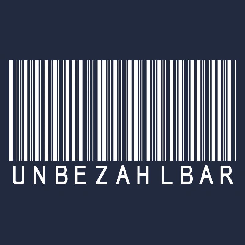 Barcode UNBEZAHLBAR weiß