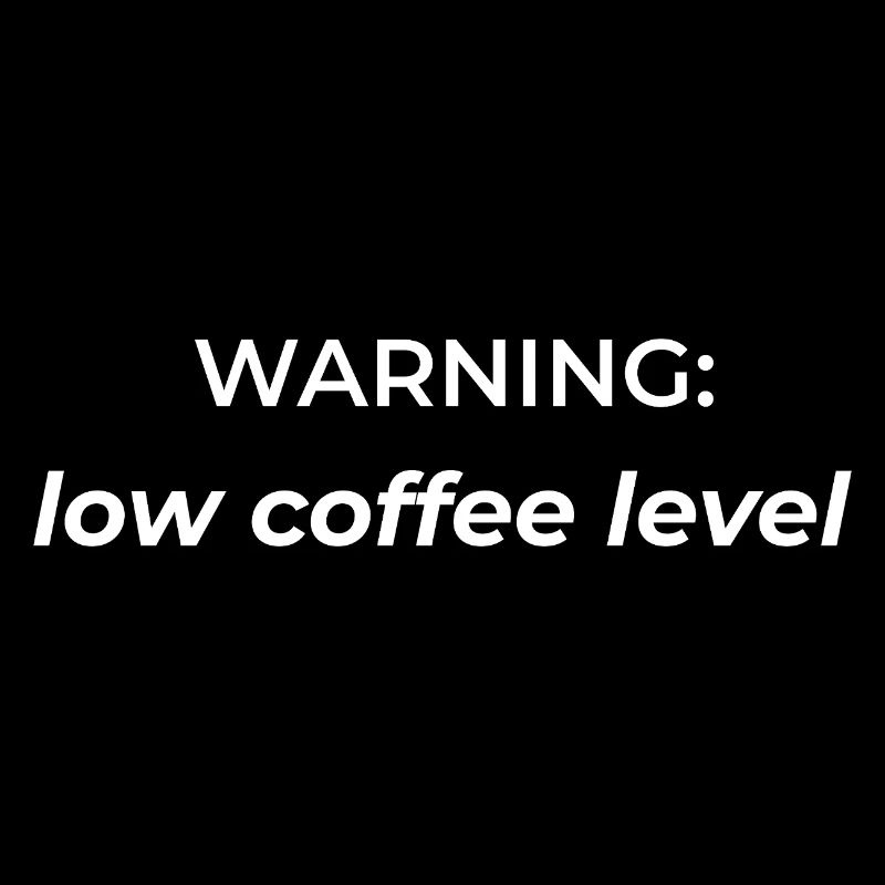 Avertissement : faible niveau de café